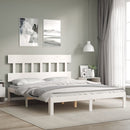 sengeramme uden madras 160x200 cm massivt fyrretræ hvid