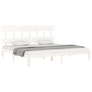 sengeramme uden madras 200x200 cm massivt fyrretræ hvid