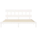 sengeramme uden madras 200x200 cm massivt fyrretræ hvid