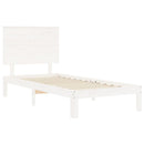 sengeramme uden madras 90x200 cm massivt fyrretræ hvid