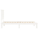 sengeramme uden madras 90x200 cm massivt fyrretræ hvid