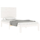 sengeramme uden madras 100x200 cm massivt fyrretræ hvid