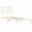 sengeramme uden madras 100x200 cm massivt fyrretræ hvid