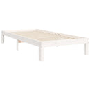 sengeramme uden madras 100x200 cm massivt fyrretræ hvid