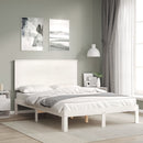 sengeramme uden madras 120x200 cm massivt fyrretræ hvid