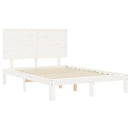 sengeramme uden madras 120x200 cm massivt fyrretræ hvid