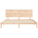 sengeramme uden madras 200x200 cm massivt fyrretræ