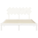 sengeramme uden madras 140x190 cm massivt fyrretræ hvid