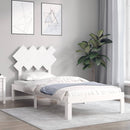 sengeramme uden madras 90x200 cm massivt fyrretræ hvid