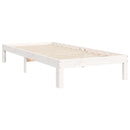 sengeramme uden madras 90x200 cm massivt fyrretræ hvid