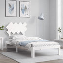 sengeramme uden madras 90x200 cm massivt fyrretræ hvid