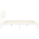sengeramme uden madras 200x200 cm massivt fyrretræ hvid