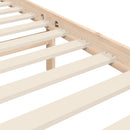 sengeramme med sengegavl 100x200 cm massivt træ