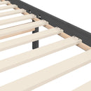sengeramme med sengegavl 200x200 cm massivt træ grå