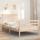 sengeramme med sengegavl 100x200 cm massivt træ