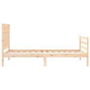 sengeramme med sengegavl 100x200 cm massivt træ