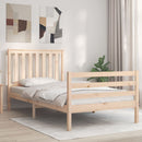 sengeramme med sengegavl 100x200 cm massivt træ