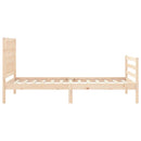 sengeramme med sengegavl 100x200 cm massivt træ