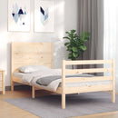 sengeramme med sengegavl 100x200 cm massivt træ