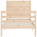 sengeramme med sengegavl 100x200 cm massivt træ