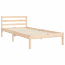 sengeramme med sengegavl 100x200 cm massivt træ