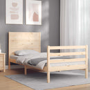 sengeramme med sengegavl 100x200 cm massivt træ