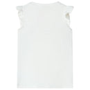 T-shirt til børn str. 104 ecrufarvet