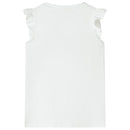 T-shirt til børn str. 116 ecrufarvet