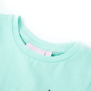 T-shirt til børn str. 128 lys akvamarinblå