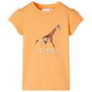 T-shirt til børn str. 116 lys orange