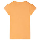 T-shirt til børn str. 116 lys orange