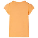 T-shirt til børn str. 128 lys orange