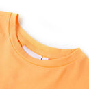 T-shirt til børn str. 128 lys orange