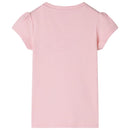 T-shirt til børn str. 116 lyserød