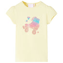 T-shirt til børn str. 116 lysegul