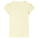 T-shirt til børn str. 116 lysegul