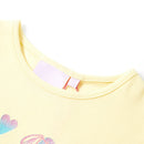 T-shirt til børn str. 116 lysegul