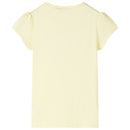 T-shirt til børn str. 128 lysegul