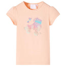 T-shirt til børn str. 104 lys orange