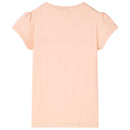 T-shirt til børn str. 104 lys orange