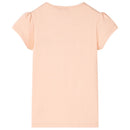 T-shirt til børn str. 128 lys orange