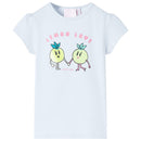 T-shirt til børn str. 140 lyseblå