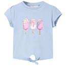 T-shirt til børn str. 116 blå
