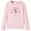 Sweatshirt til børn lys str. 128 lyserød