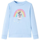 Sweatshirt til børn str. 116 lyseblå