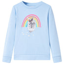 Sweatshirt til børn str. 128 lyseblå