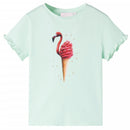 T-shirt til børn str. 128 lys mintgrøn
