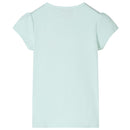 T-shirt til børn str. 128 mintgrøn