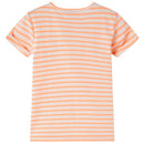 T-shirt til børn str. 104 neon-orange