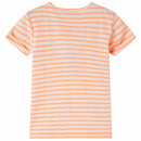 T-shirt til børn str. 128 neon-orange
